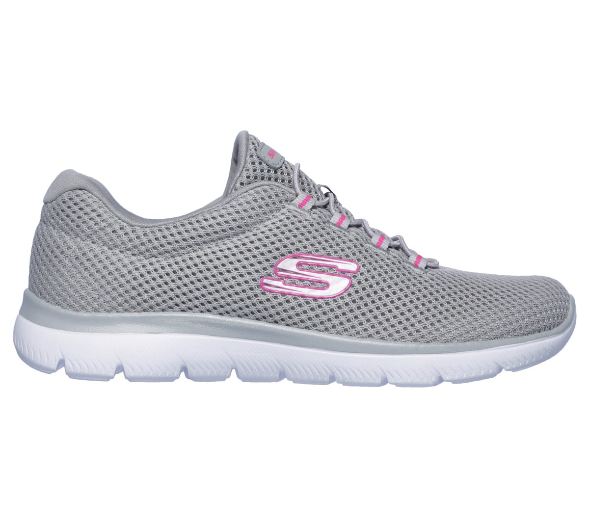 Skechers Summits en Gris/Rosa Caliente, talla 37