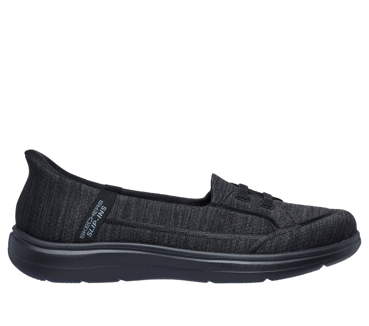 Skechers Slip-ins: On-the-GO Flex Radiant - Dreaming en Negro/Gris, talla 37.5, Vegan