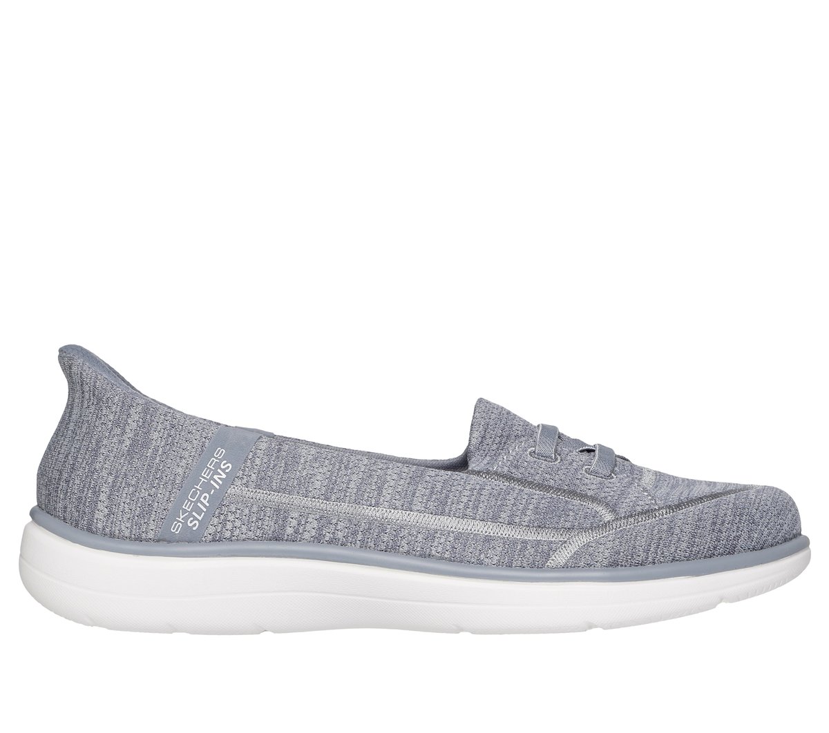 Skechers Slip-ins: On-The-GO Flex Radiant - Dreaming en Gris, talla 38, Vegan