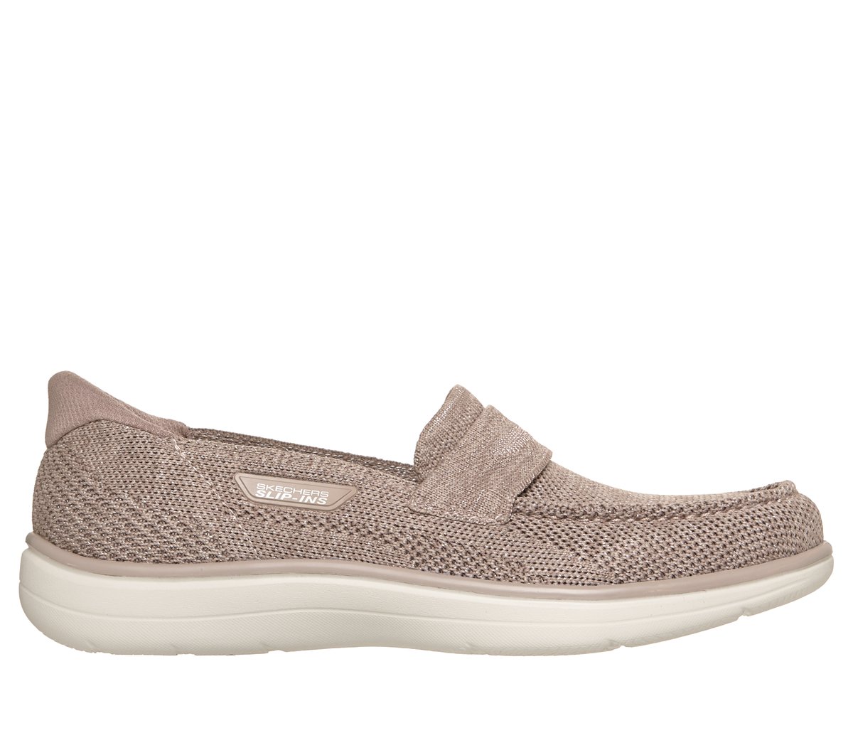 Skechers Women's Slip-Ins: On-The-Go Flex Radiant - Bonnie Sneaker In Taupe, Size 8 | Textile/Synthetic, Vegan, Machine Washable