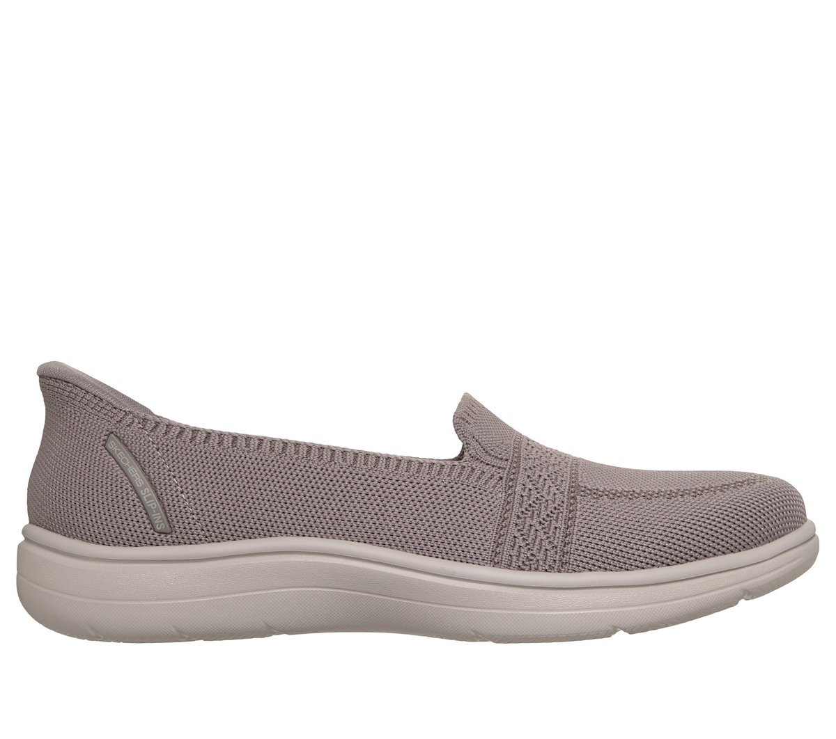 Skechers Women's Dark Taupe Slip-Ins: On-The-Go Flex Radiant - Sloane Flats In Size 6 | Textile/Synthetic, Vegan, Machine Washable