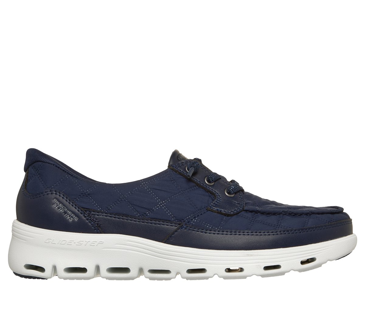 Skechers Slip-ins: Glide-Step Serene - Cozy Fit Newport en Navy, talla 35, Vegan