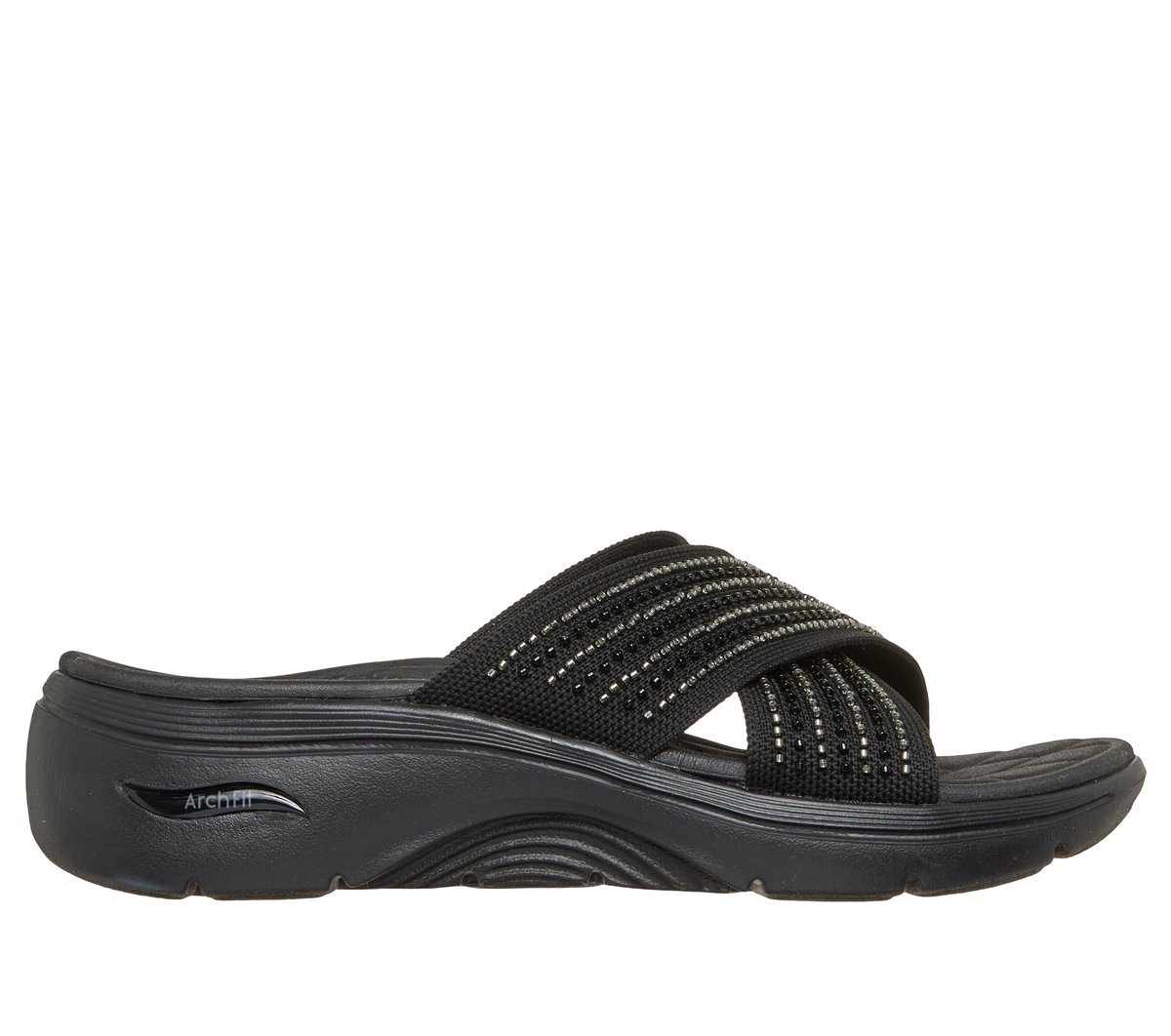 Skechers GO WALK Arch Fit 2.0 Sandal - Arlene en Negro, talla 35, Vegan
