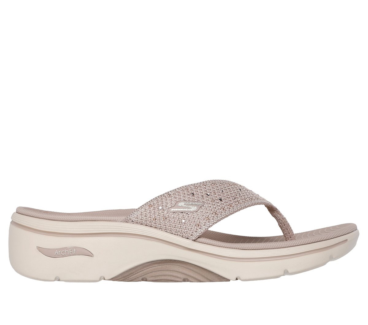 Skechers GO WALK Arch Fit 2.0 Sandal - Claire en Taupe, talla 41, Vegan