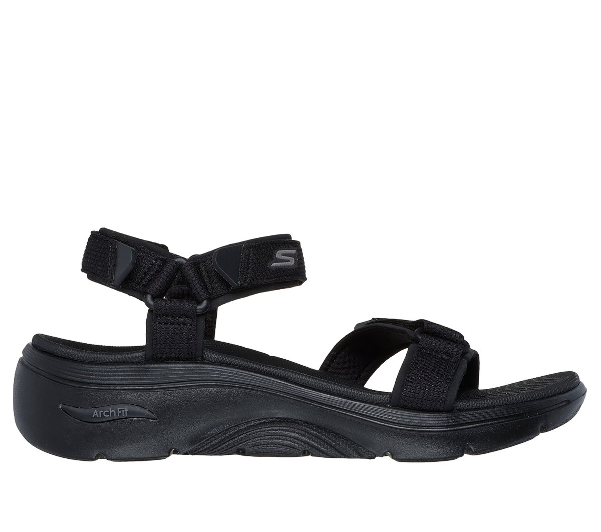 Skechers GO WALK Arch Fit 2.0 Sandal - Exhilarate en Negro, talla 38, Vegan