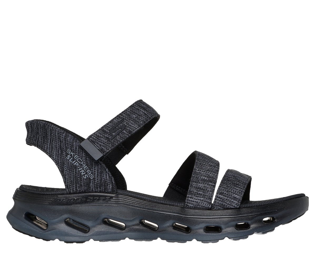 Skechers GO WALK Glide-Step 2.0 Sandal - Giselle en Negro/Gris, talla 41, Vegan
