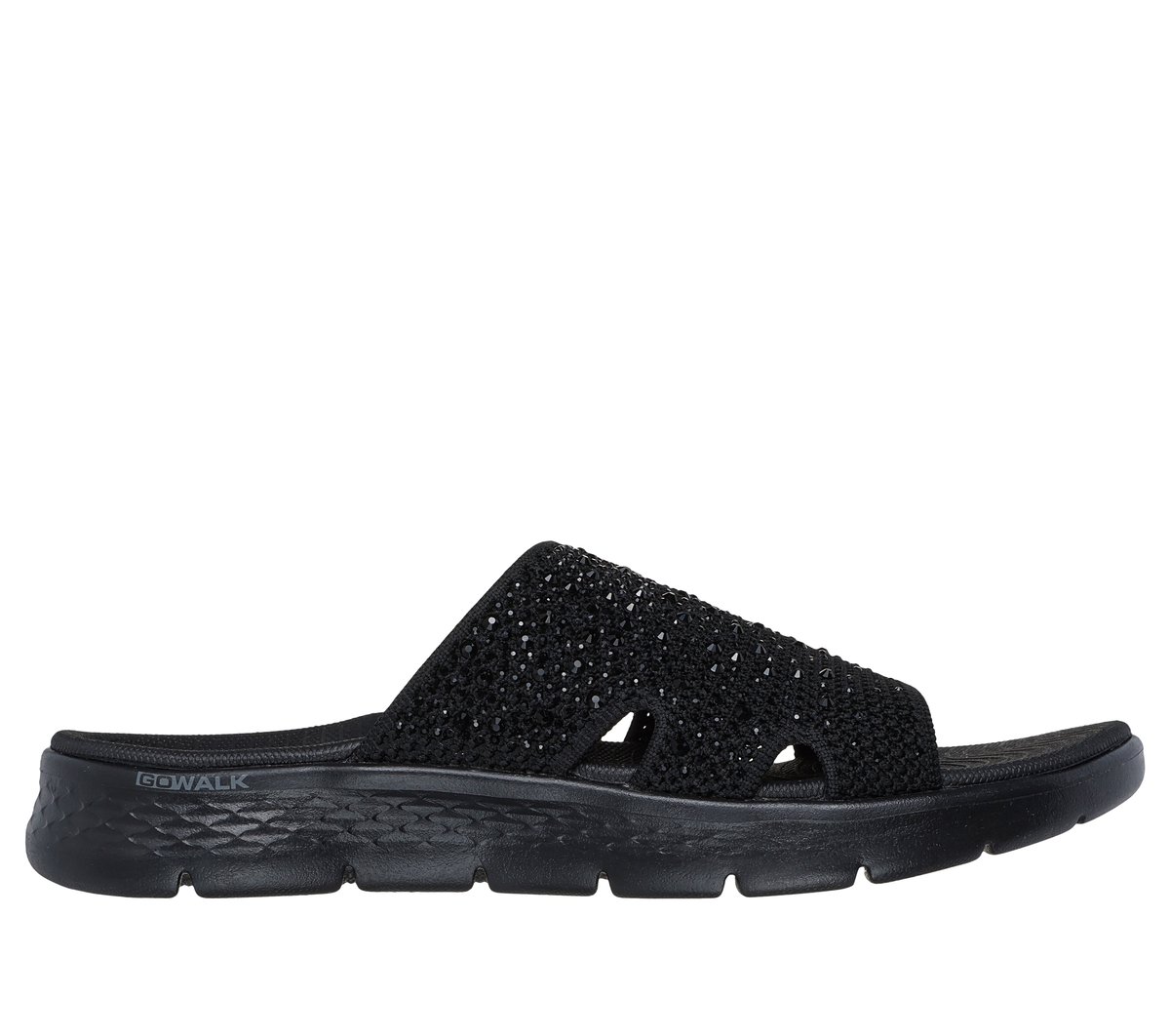 Skechers GO WALK Flex Sandal - Glitz en Negro, talla 38, Vegan