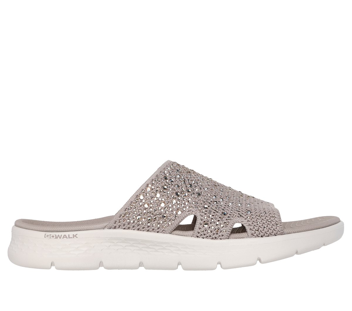 Skechers GO WALK Flex Sandal - Glitz en Taupe, talla 39, Vegan