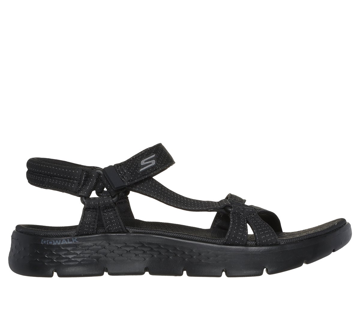 Skechers GO WALK Flex Sandal - Sublime en Negro, talla 39, Vegan
