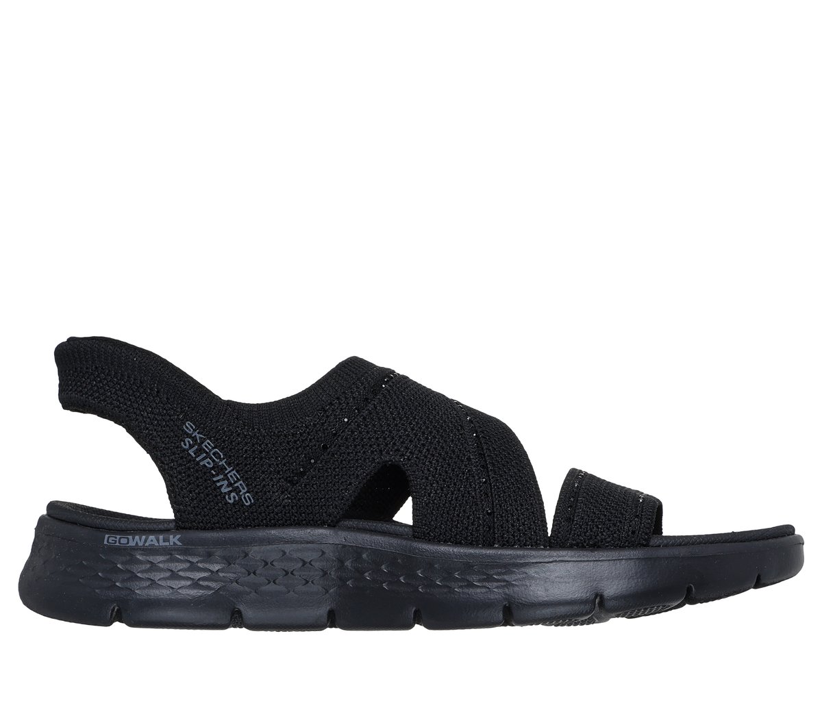Skechers Slip-ins: GO WALK Flex Sandal - Belle en Negro, talla 41, Vegan