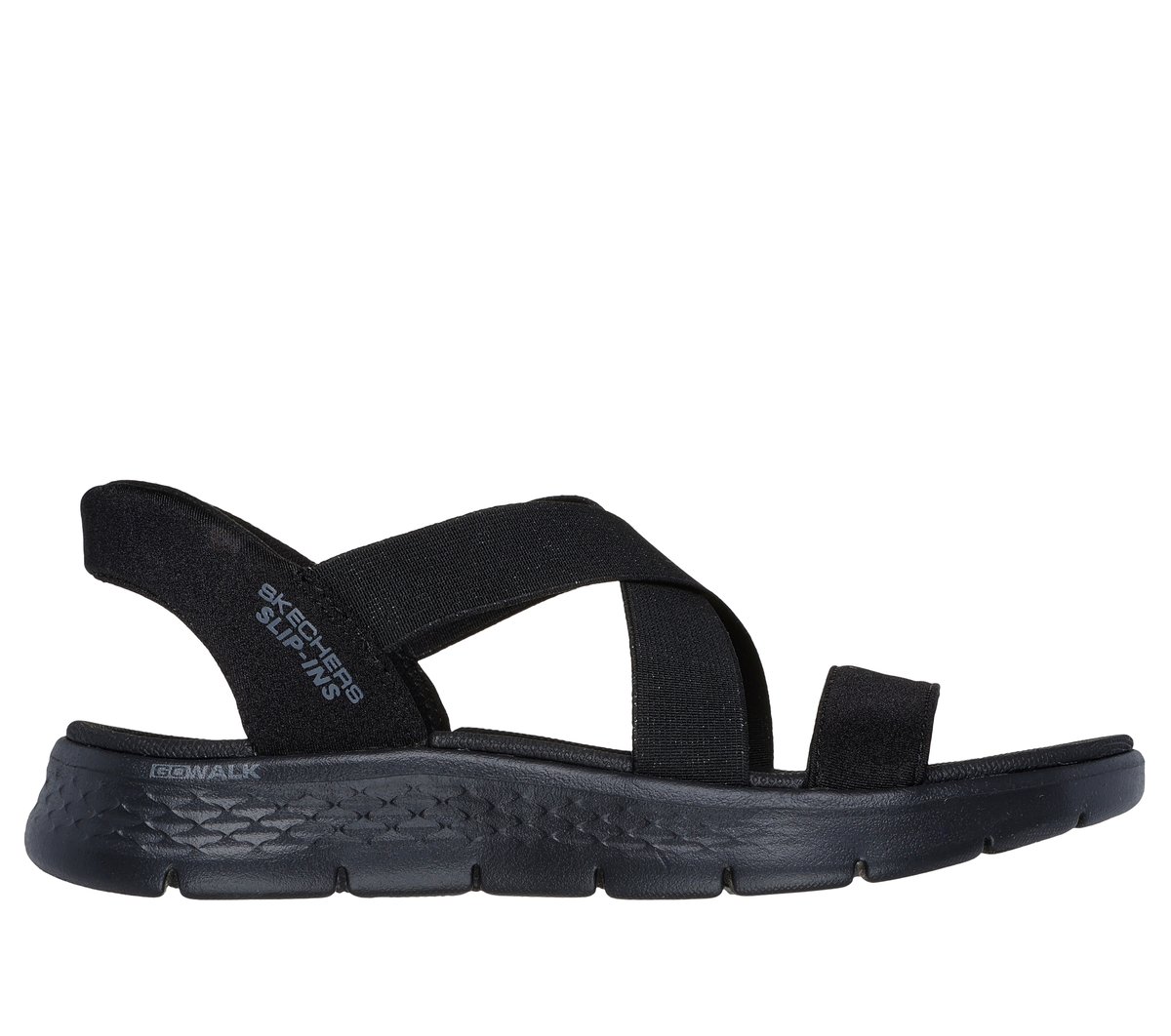 Skechers Slip-ins: GO WALK Flex Sandal - Glimmer en Negro, talla 39, Vegan