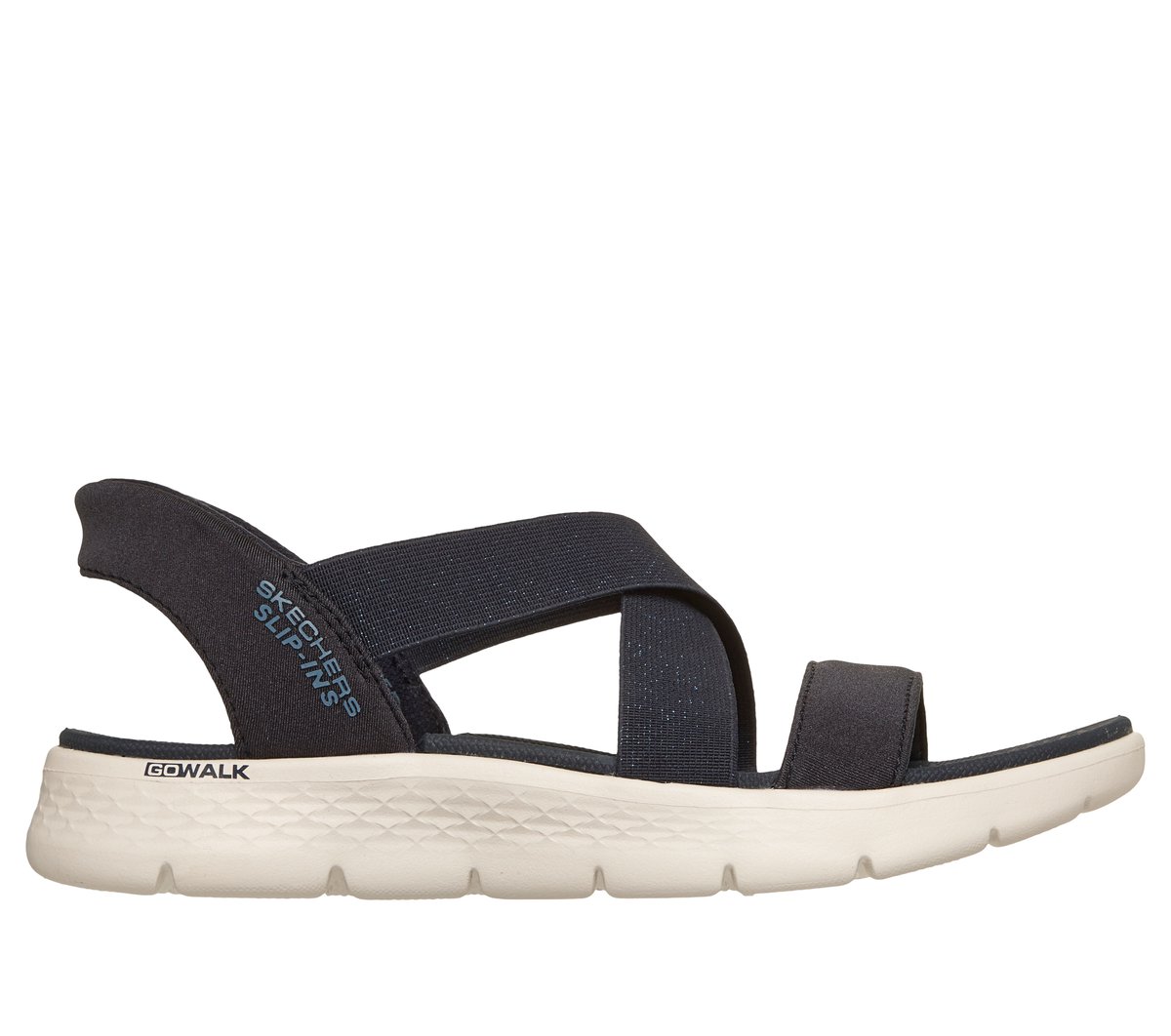 Skechers Slip-ins: GO WALK Flex Sandal - Glimmer en Navy, talla 39, Vegan