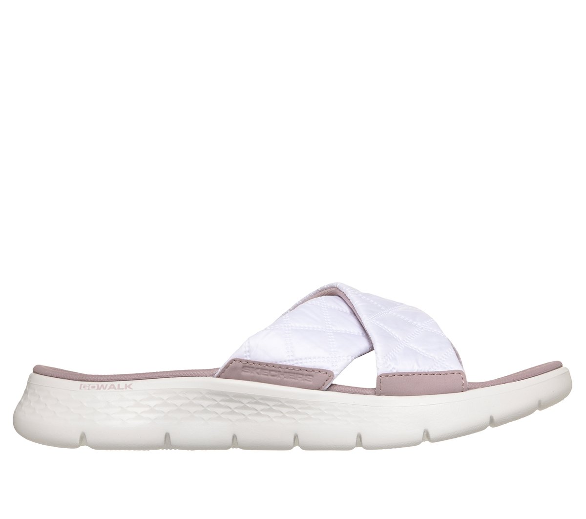 Skechers GO WALK Flex Sandal - Cozy Fit Gracie en Blanco/Rosa, talla 37, Vegan
