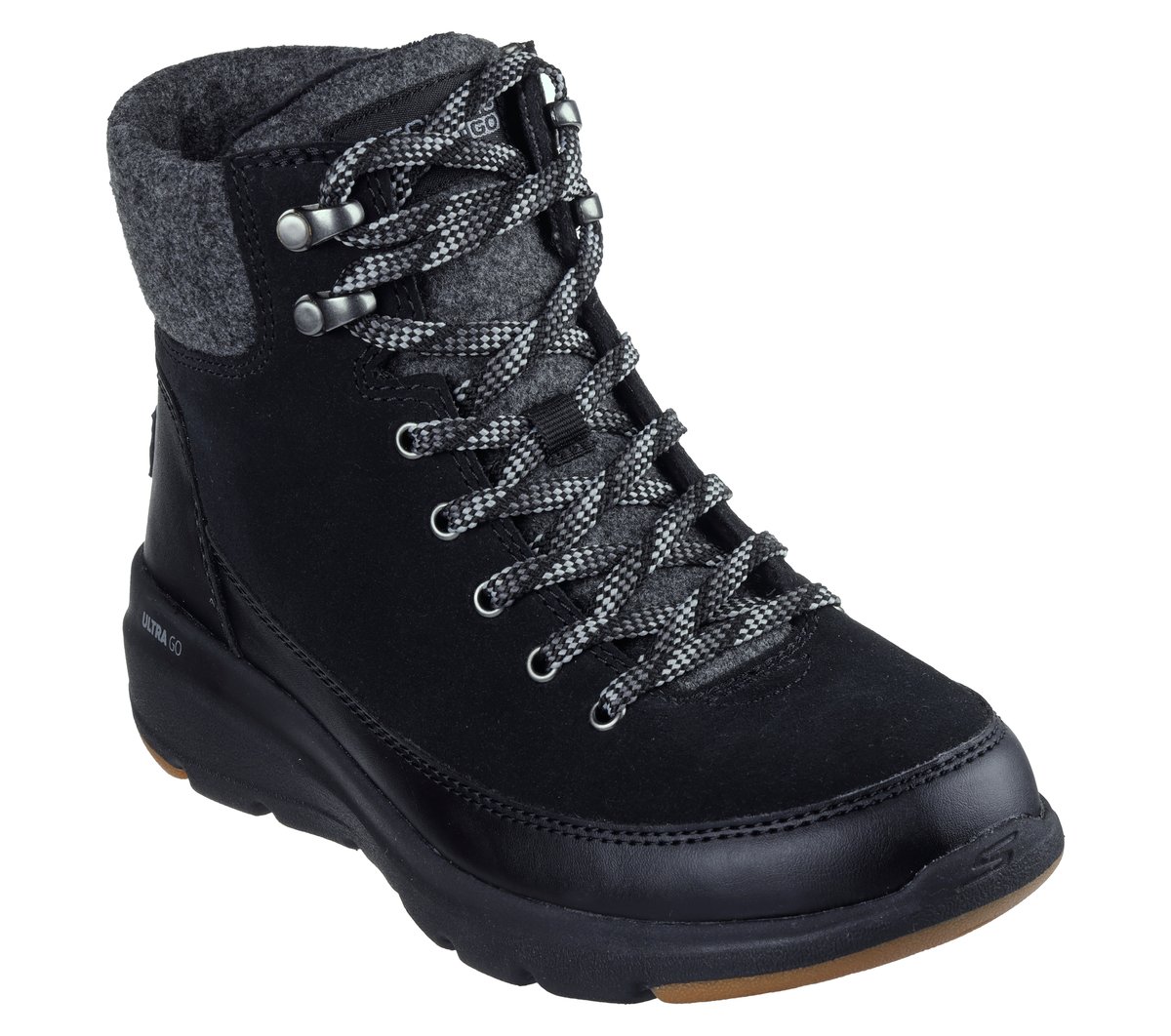 Skechers Glacial Ultra - Tahoe Chaussures Moyen Width en Noir/Gris