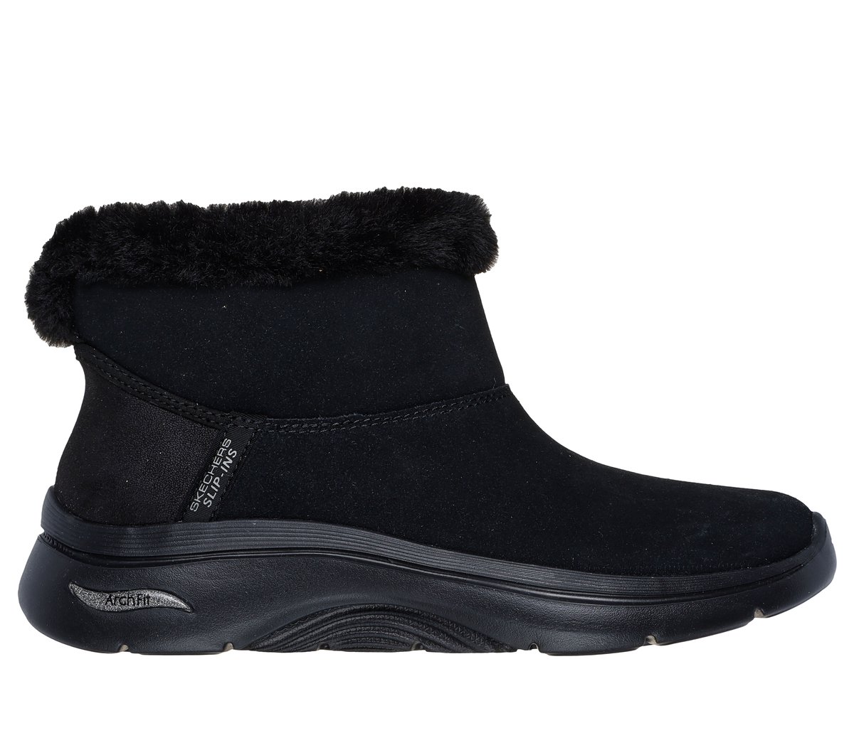 Skechers Slip-ins: GO WALK Arch Fit 2.0 - Cozy Stride en Negro, talla 39.5