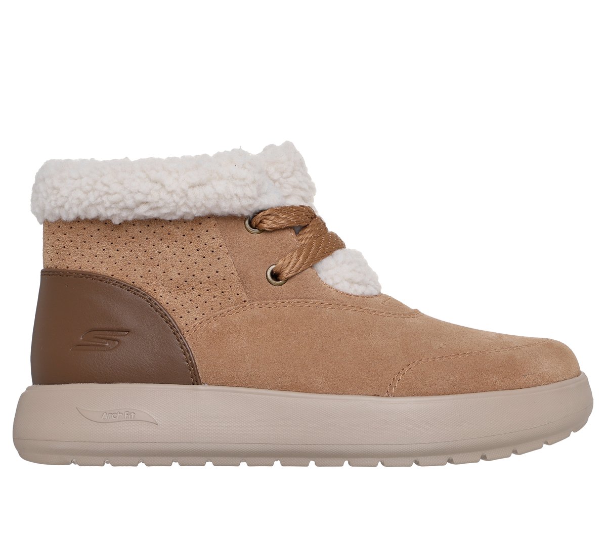 Skechers Relaxed Fit: GO WALK Horizon Bota - Lana en Castaña, talla 39