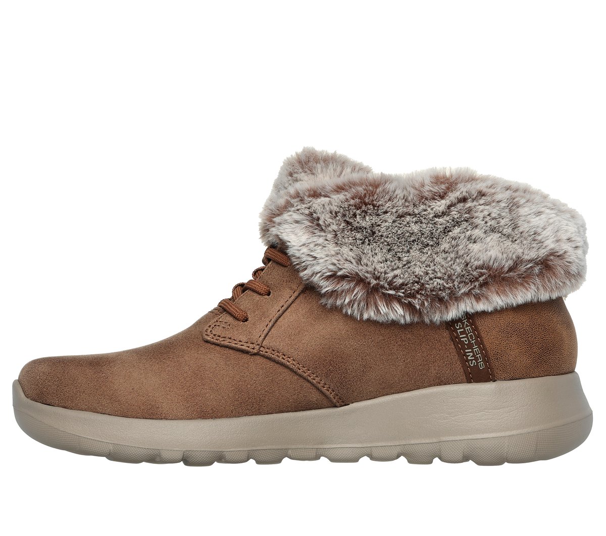 Skechers Slip-ins: On-The-GO Joy - Cozy Charm Chaussures Wide Width en Châtaigne, Vegan