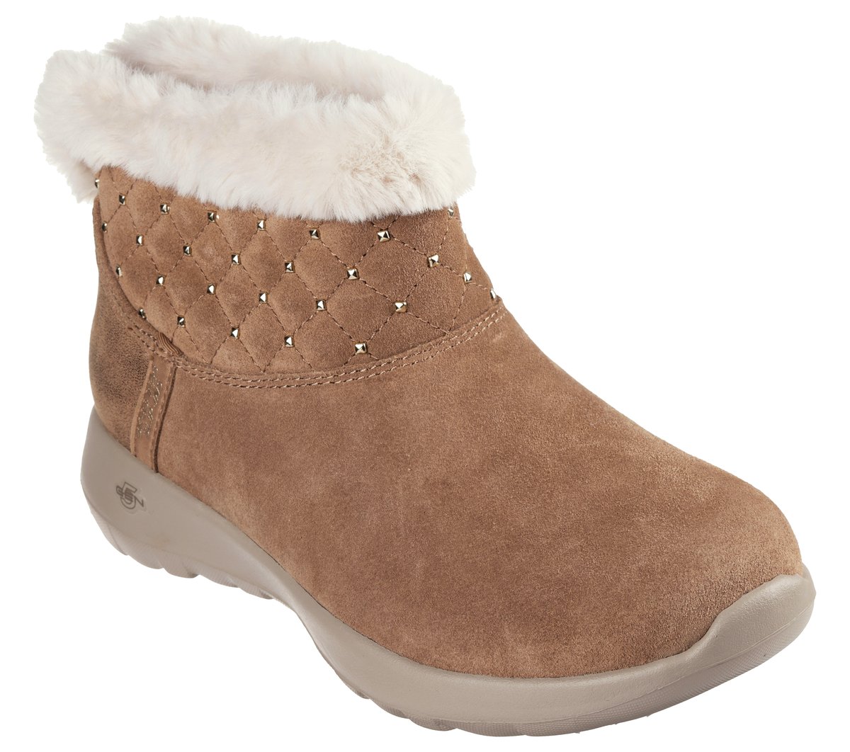 Skechers Slip-ins: On-The-GO Joy - Cozy Shimmer Chaussures Moyen Width en Châtaigne