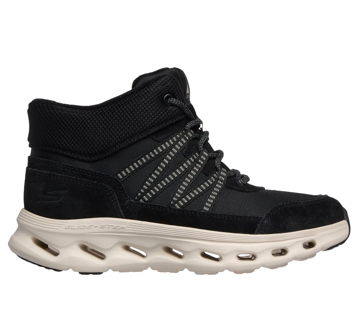 Skechers Slip-ins: GO WALK Glide-Step 2.0 Bota - Arlo en Negro/Natural, talla 38.5