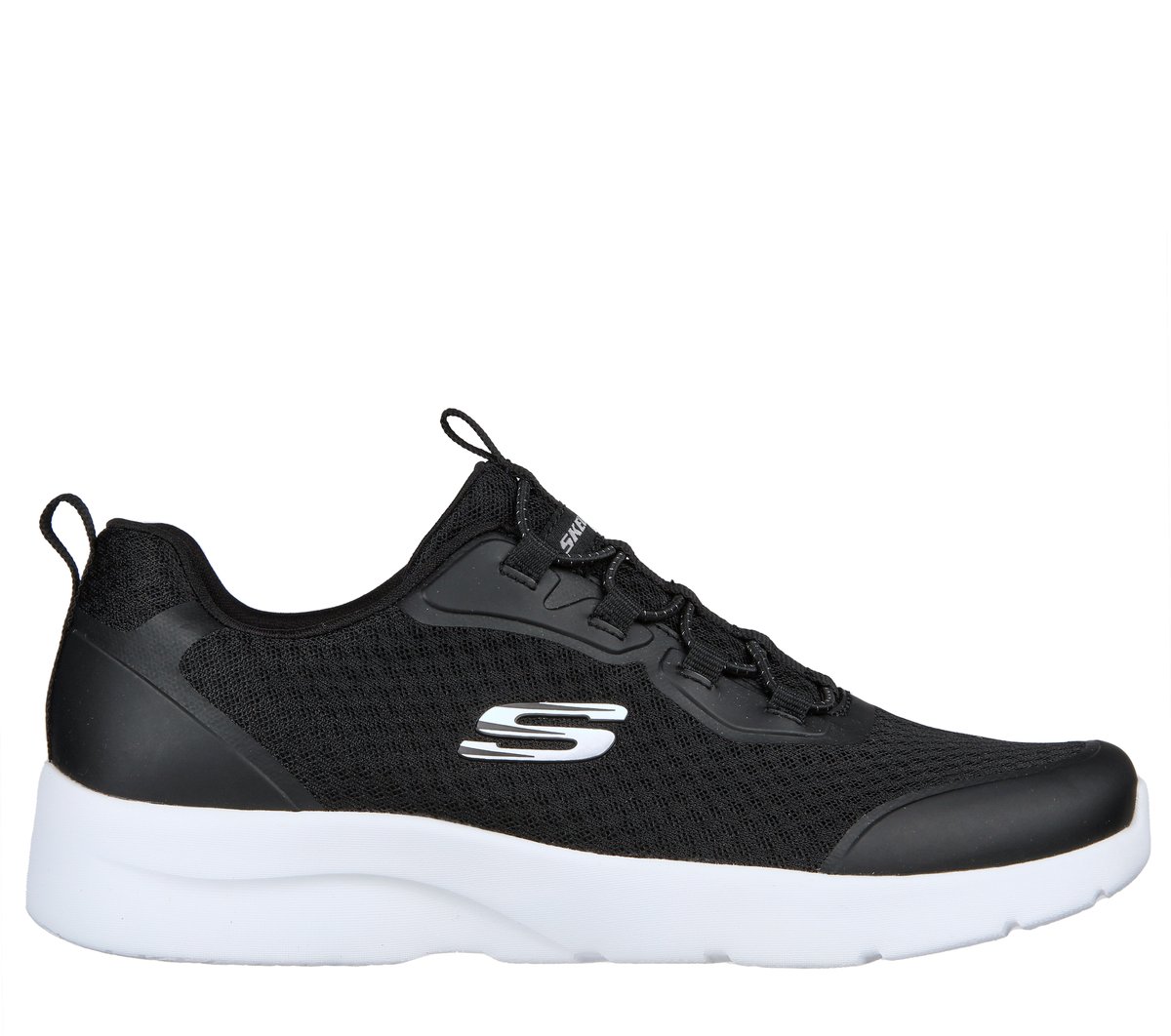 Skechers Dynamight 2.0 - Social Orbit en Negro/Blanca, talla 39.5, Vegan
