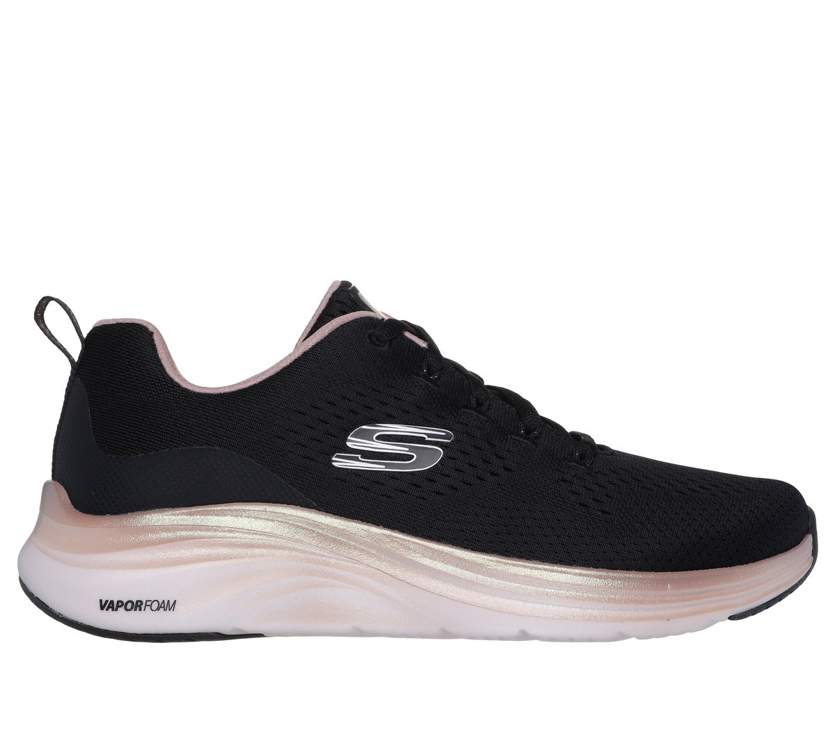 Skechers Vapor Foam - Midnight Glimmer Sneaker in Schwarz/Roségold, Größe 39, Vegan