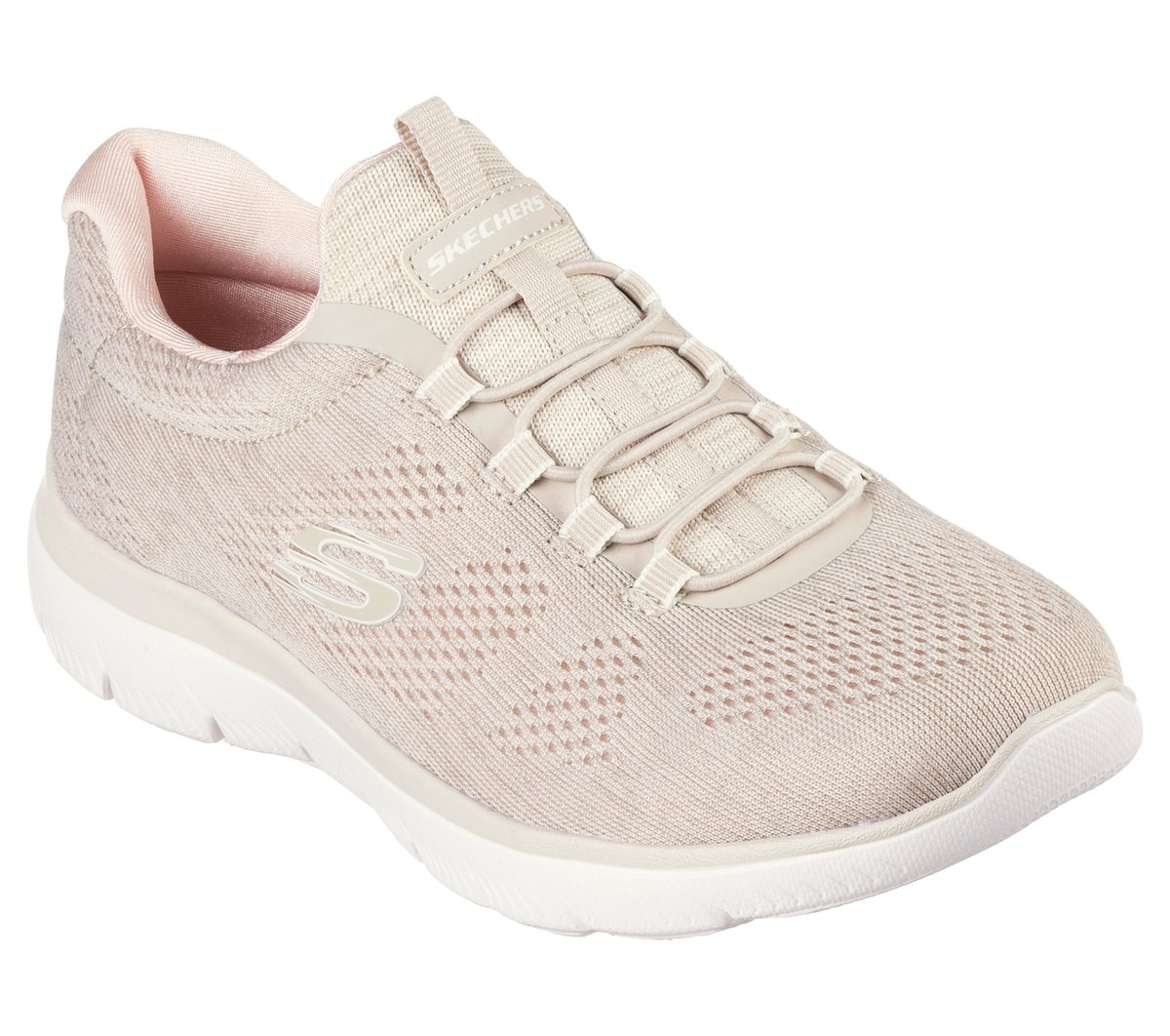 Skechers Summits - Fun Flair Chaussures Moyen Width en Taupe/Rose, Vegan