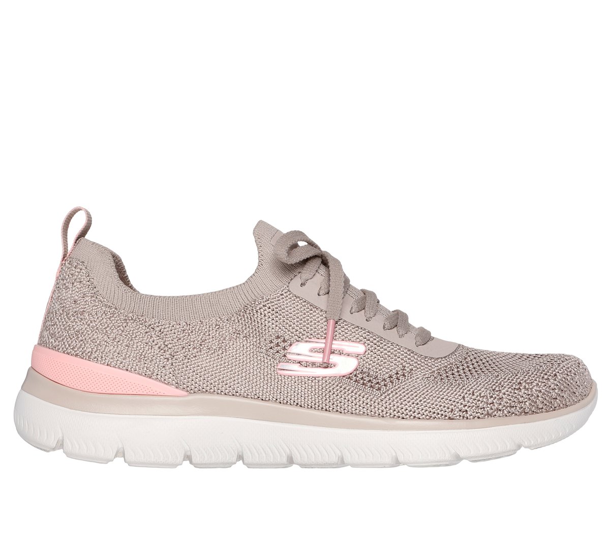 Skechers Summits - Sneak Peek en Taupe/Rosa, talla 39, Vegan