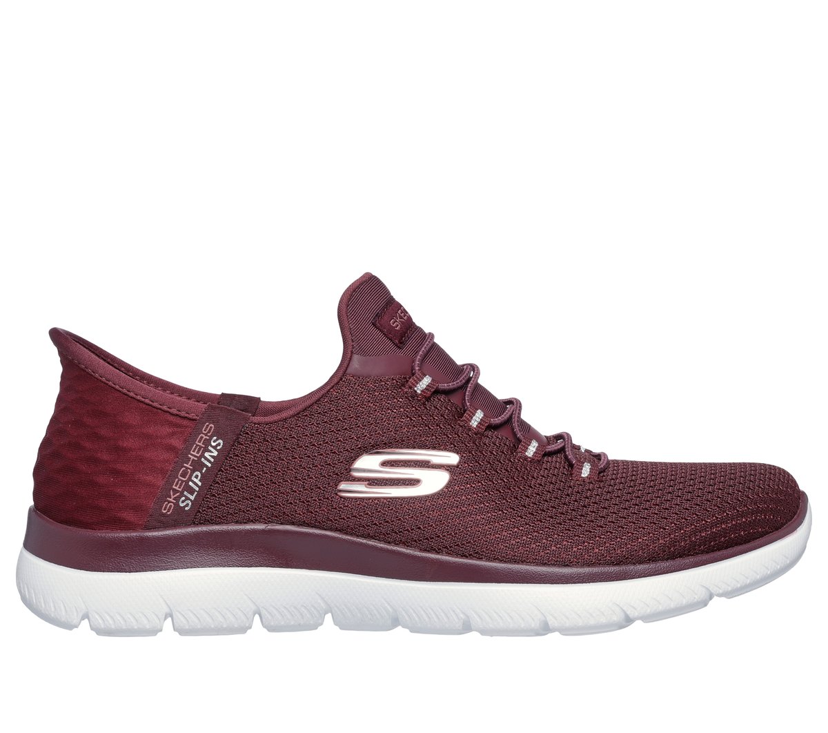 Skechers Slip-ins: Summits - Diamond Dream en Borgoña, talla 36.5, Vegan