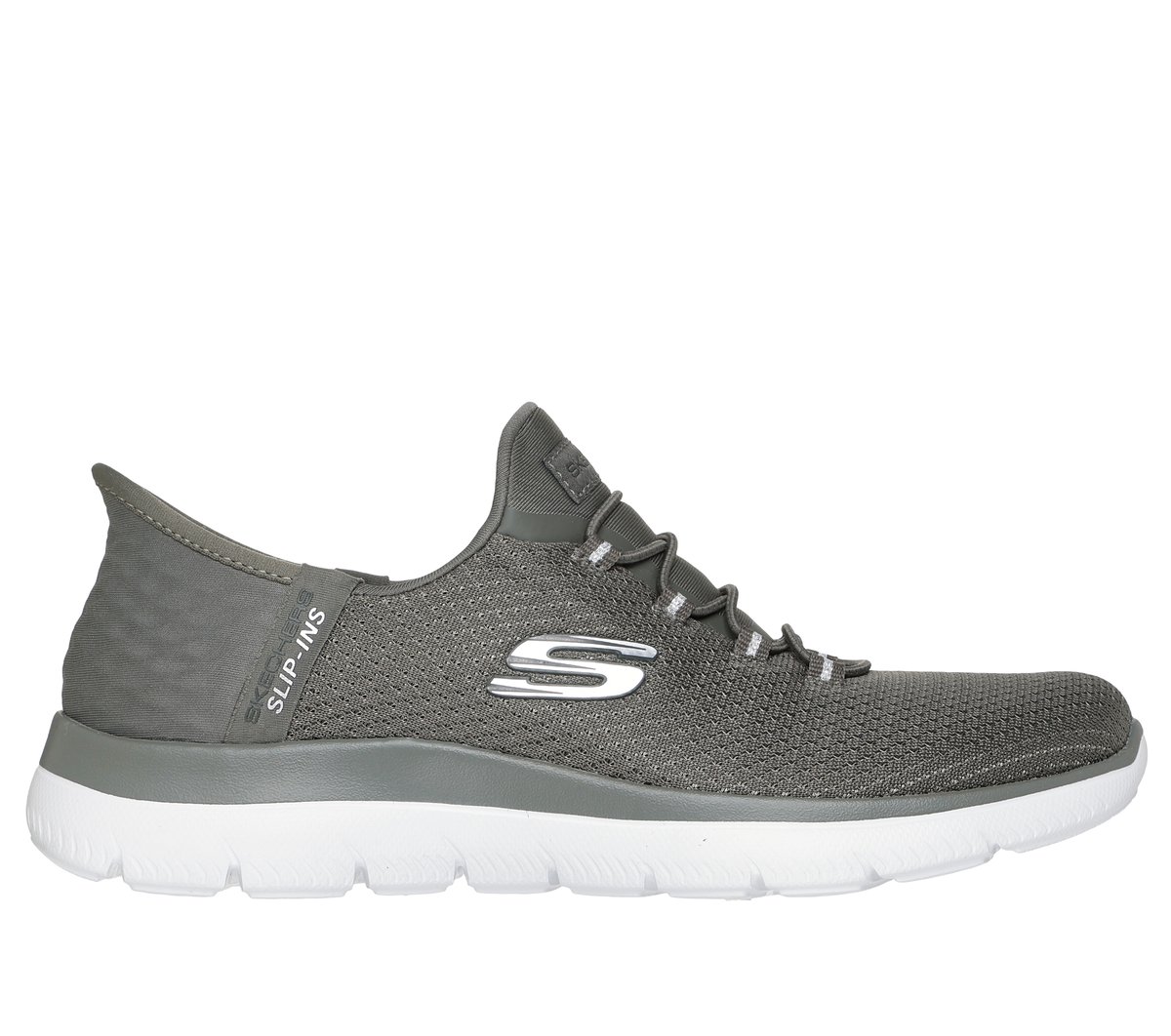 Skechers Slip-ins: Summits - Diamond Dream en Oliva, talla 38.5, Vegan