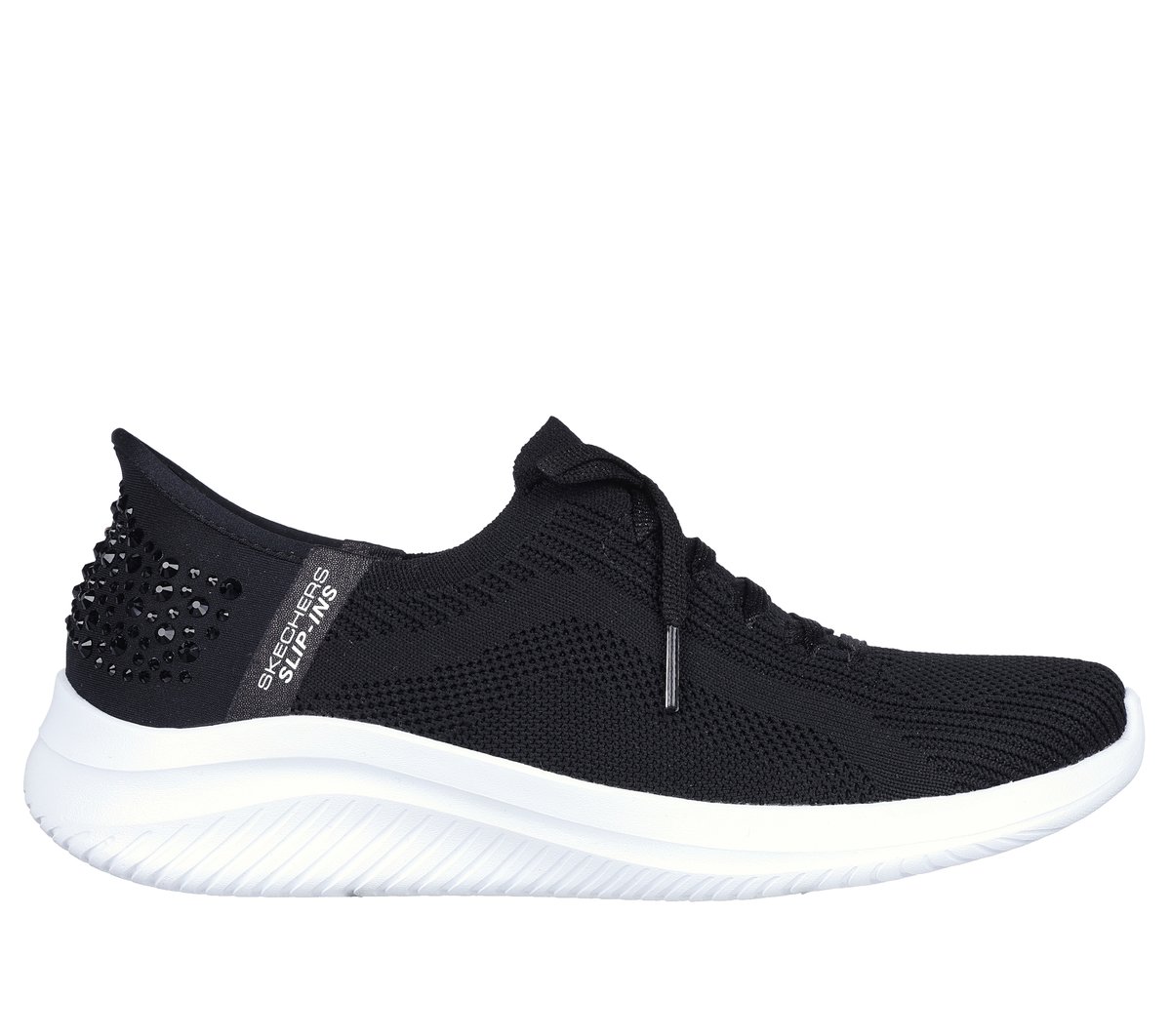 Skechers Slip-ins: Ultra Flex 3.0 - Shining Glitz en Negro, talla 35, Vegan