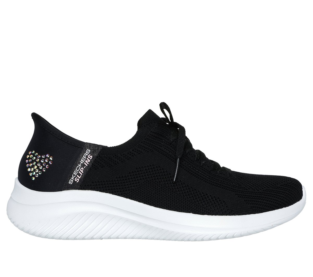 Skechers Slip-ins: Ultra Flex 3.0 - Heart Me en Negro, talla 35, Vegan