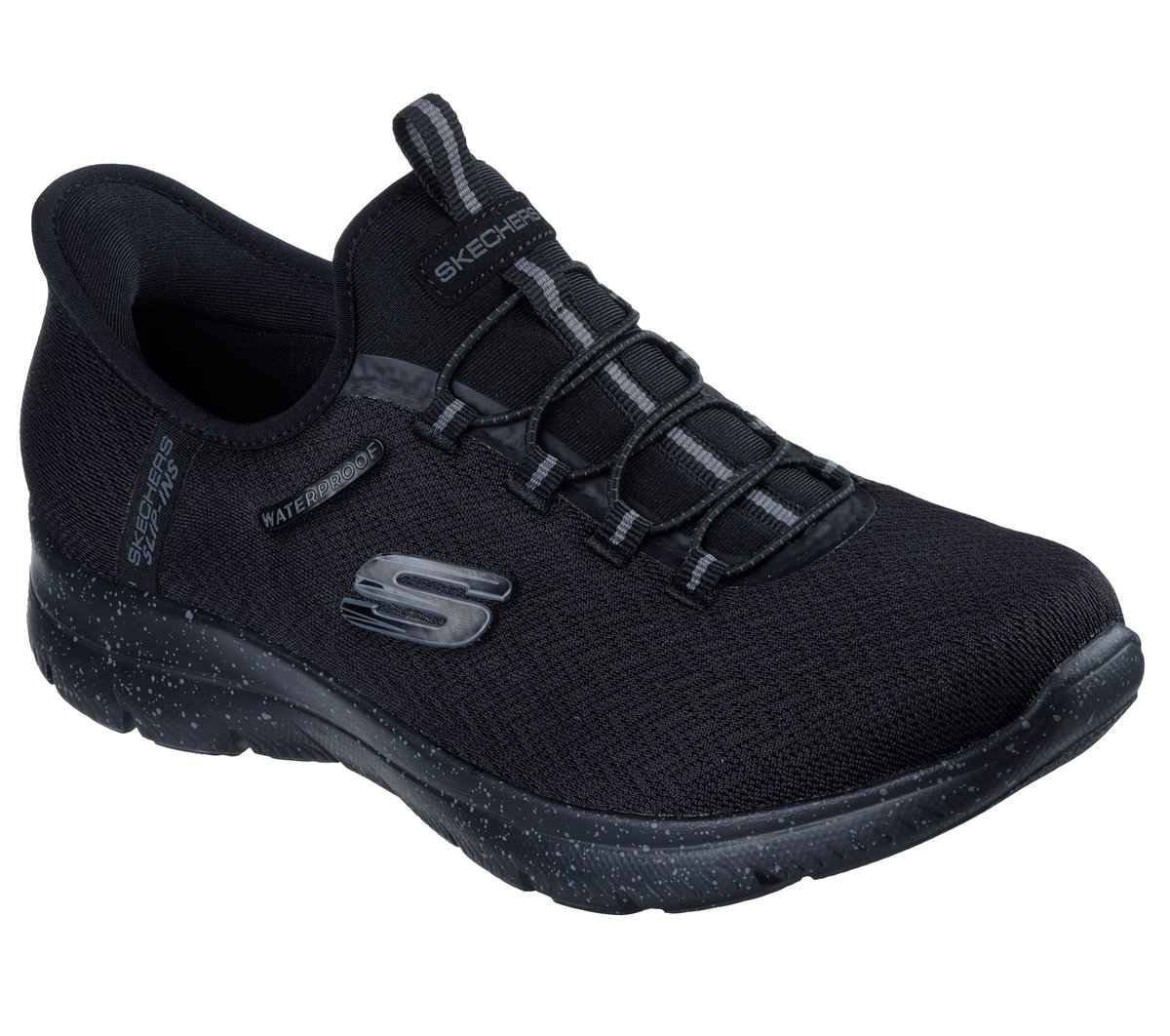 Skechers Slip-ins Waterproof: Summits - Best Choice Chaussures Moyen Width en Noir, Vegan