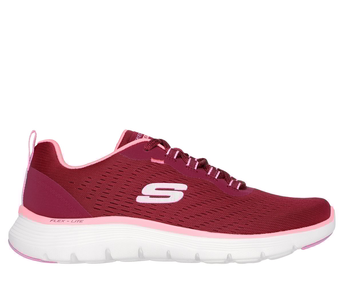 Skechers Flex Appeal 5.0 - New Path en Borgoña, talla 38.5, Vegan
