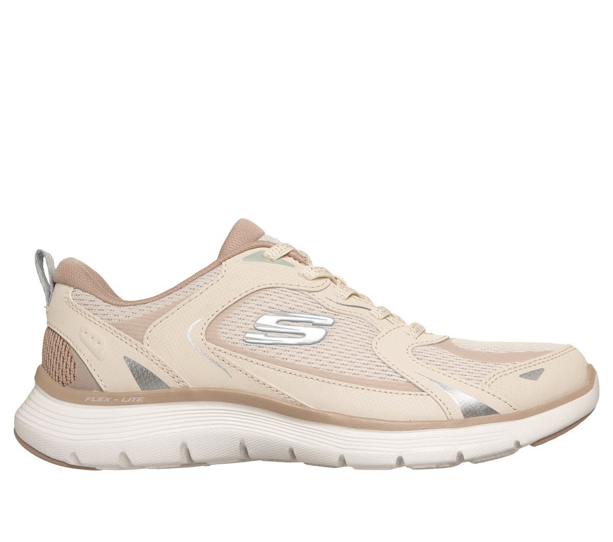 Skechers Flex Appeal 5.0 - Retro Rush en Natural, talla 37