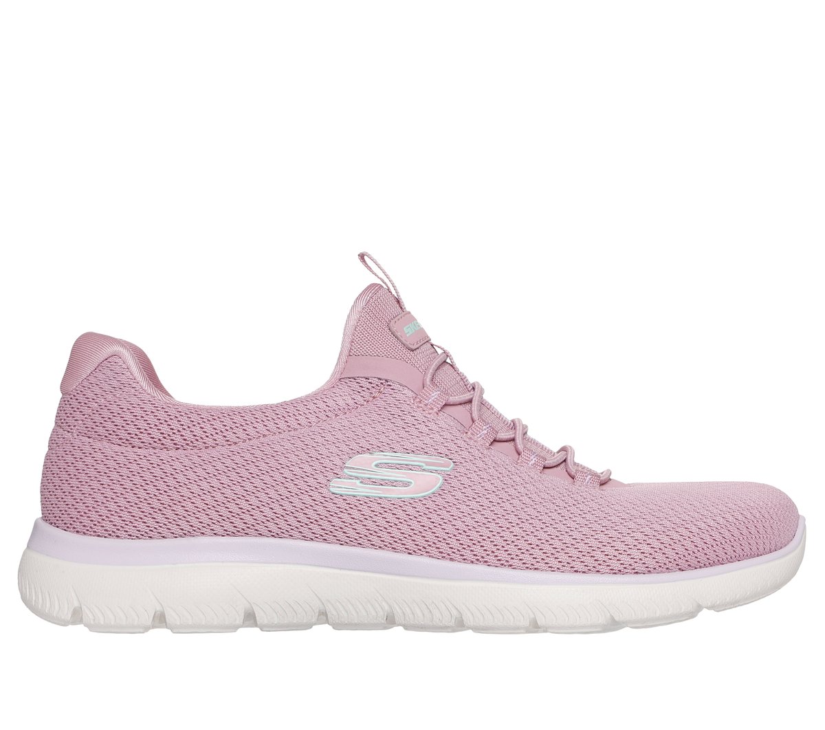 Skechers Women's Summits - Summer Blush Sneaker in Mauve, Size 9, Vegan, Machine Washable