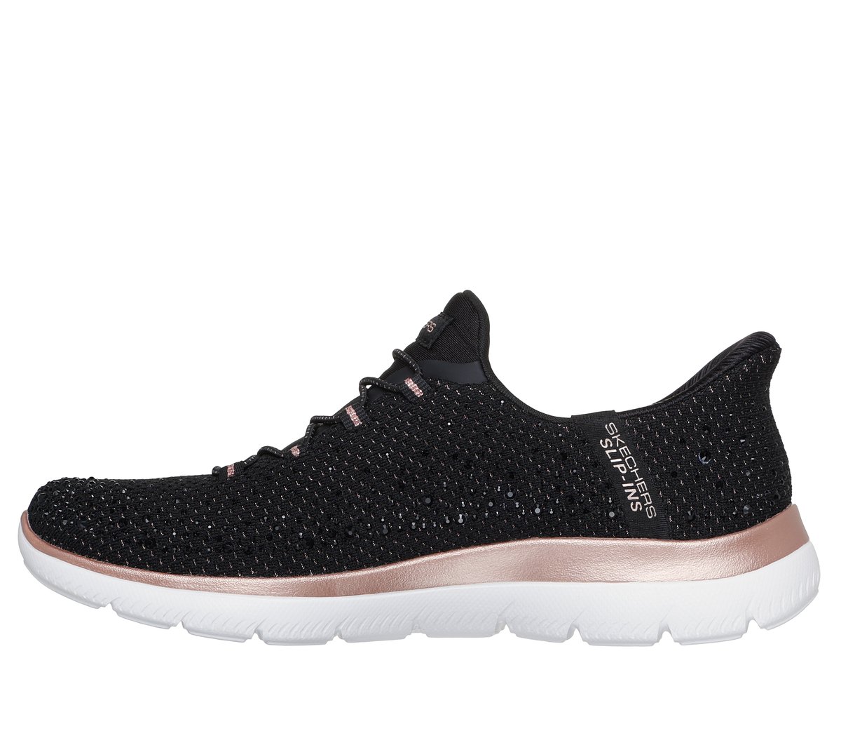 Skechers Summits Skechers Black And Rose Gold Trainers Skechers