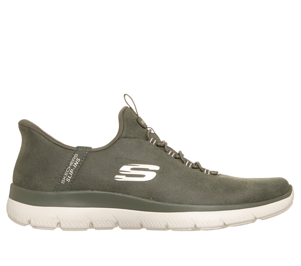 Skechers Slip-ins: Summits - True Stride en Oliva, talla 35, Vegan