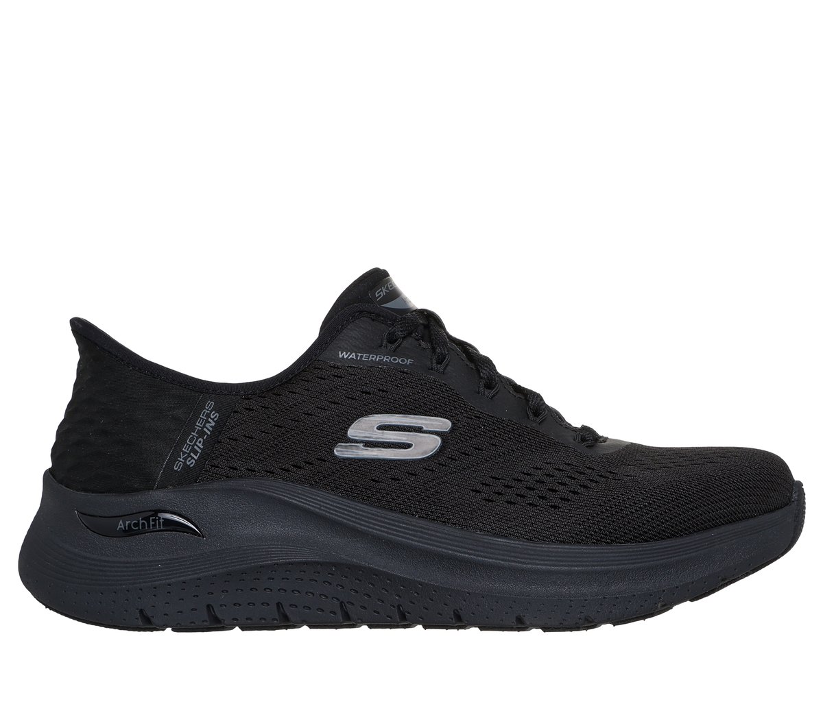Skechers Slip-ins Waterproof: Arch Fit 2.0 - Morning Mist en Negro, talla 41, Vegan