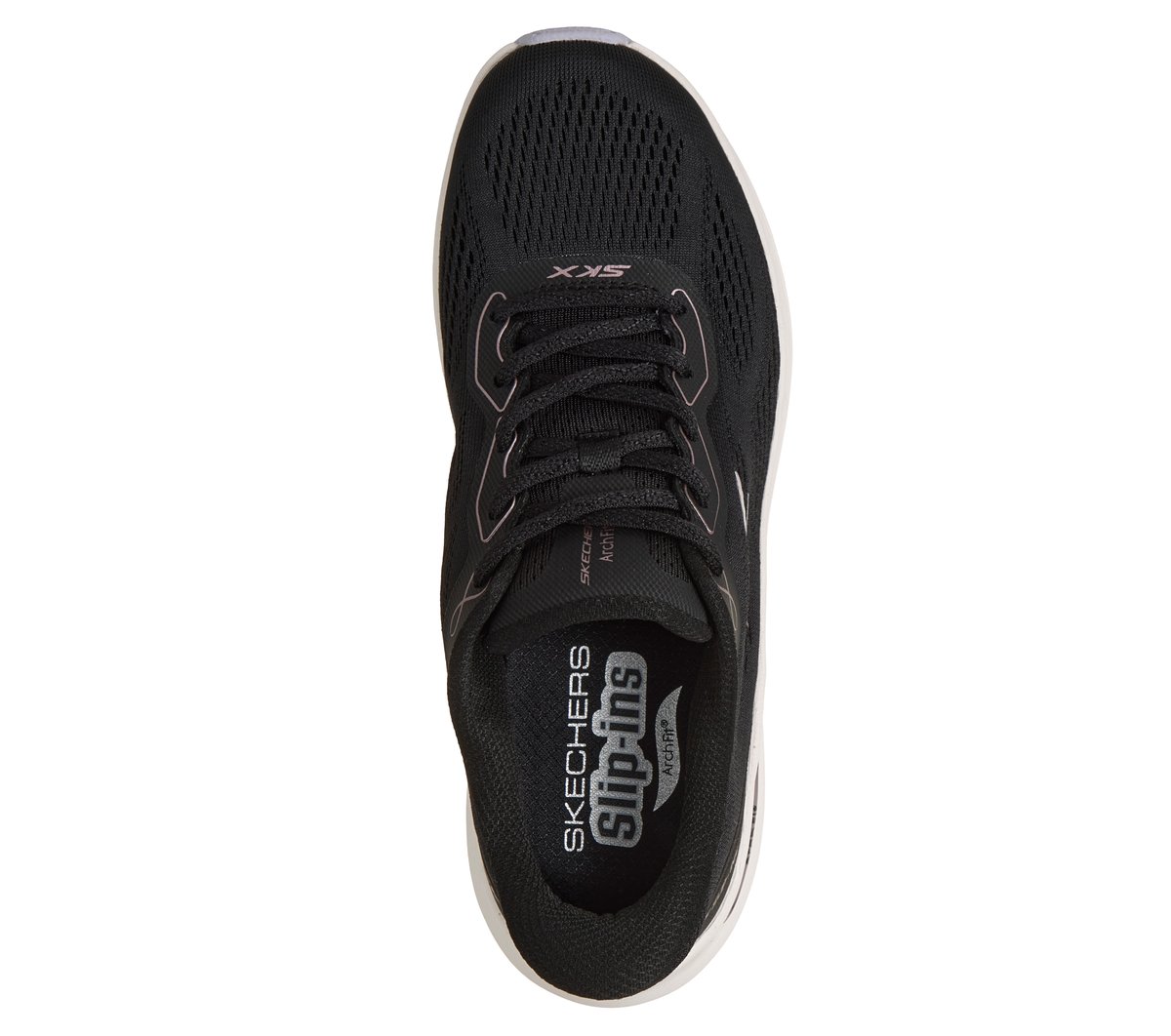 Skechers Slip-ins: Arch Fit 2.0 - Bold Motion Chaussures Moyen Width en Noir/Or Rose, Vegan, Lavable en machine