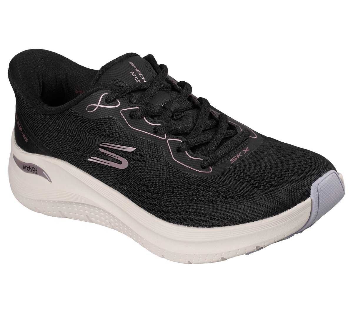 Skechers Slip-ins: Arch Fit 2.0 - Bold Motion Chaussures Moyen Width en Noir/Or Rose, Vegan, Lavable en machine
