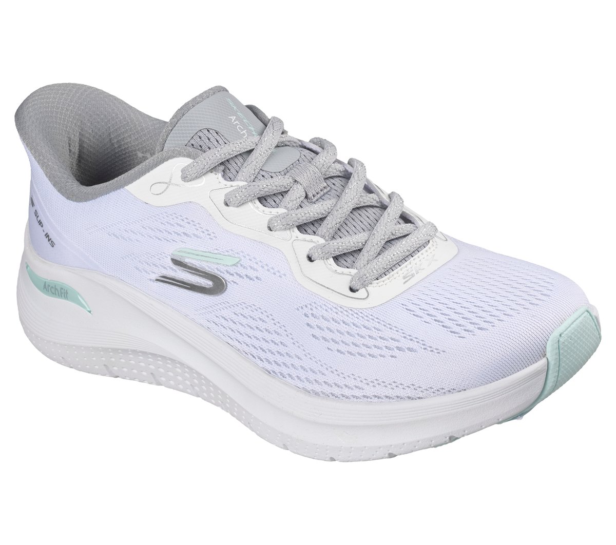 Skechers Slip-ins: Arch Fit 2.0 - Bold Motion Chaussures Moyen Width en Blanc, Vegan, Lavable en machine