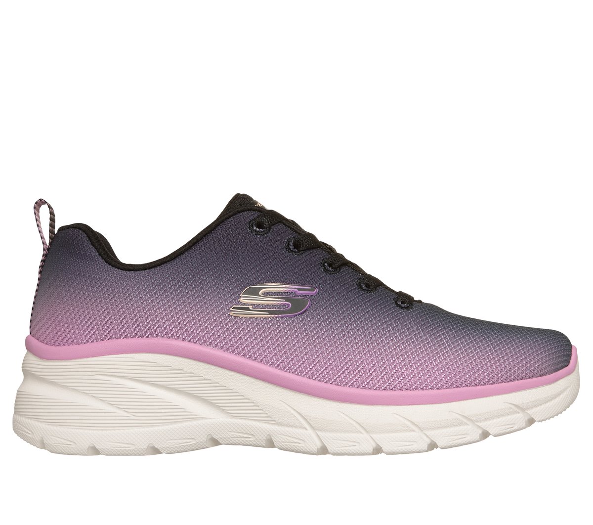 Skechers Fashion Fit 2.0 en Negro/Rosa, talla 37, Vegan
