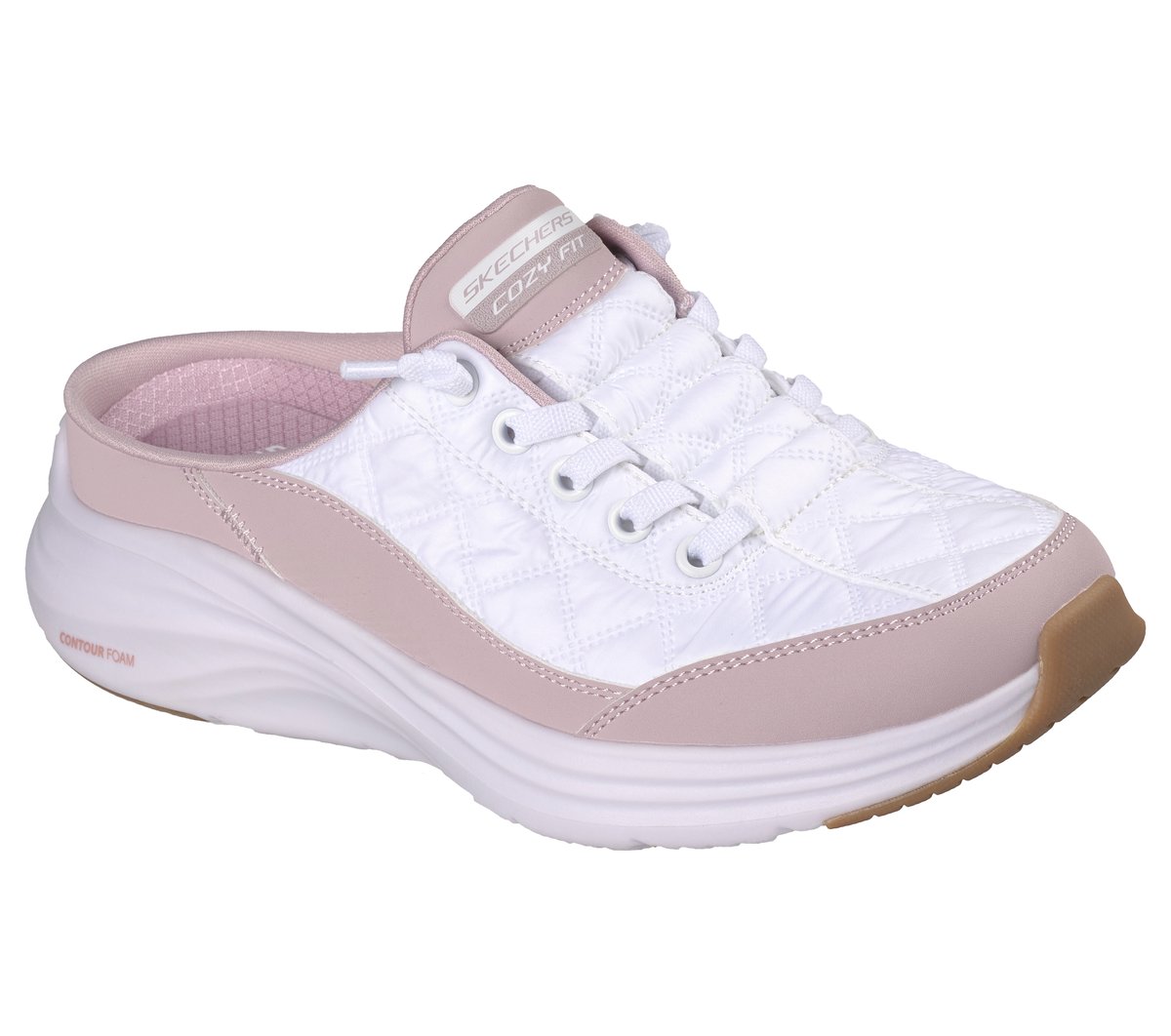 Skechers Contour Foam - Cozy Fit Sweet Embrace Chaussures Moyen Width en Lavande, Vegan, Lavable en machine