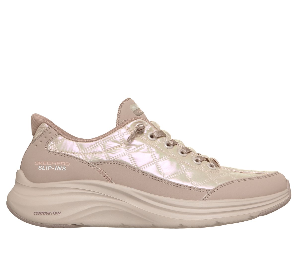 Skechers Kobiety Slip-Ins: Contour Foam - Cozy Fit Shining Pearl W Szarobrazowy, Rozmiar 38.5, Nadają Się Do Prania W Pralce Sneakersy-image