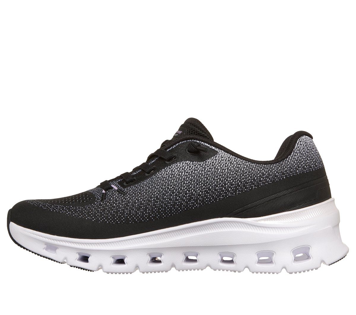 Skechers Glide-Step Pro - Soft Mirage Chaussures Moyen Width en Noir/Blanc, Vegan, Lavable en machine