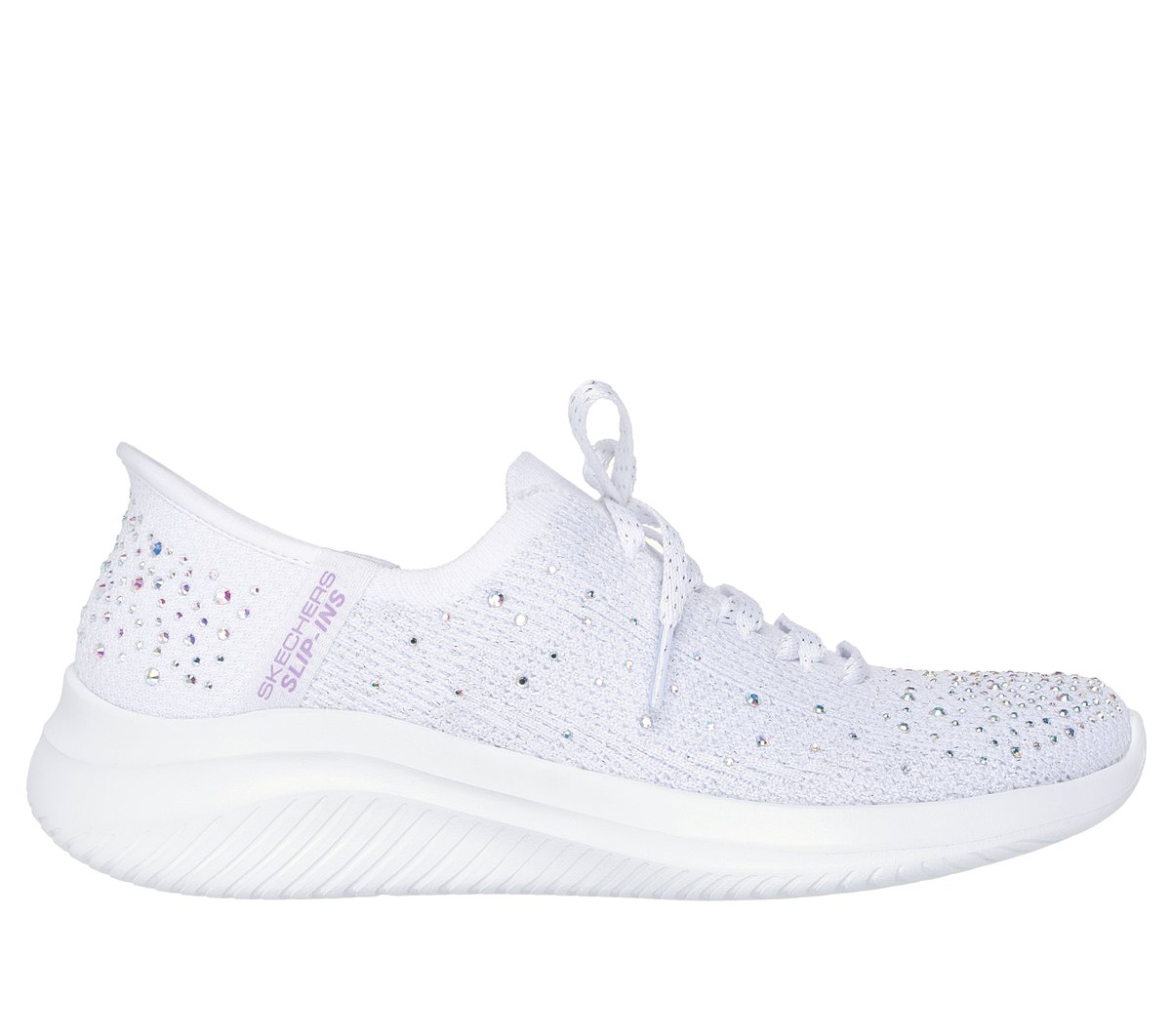 Skechers Slip-ins: Ultra Flex 3.0 - Twilight Sparkle en Blanca, talla 39, Vegan