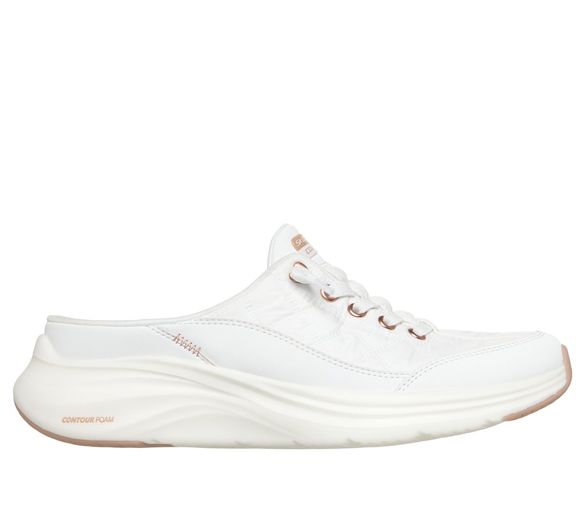 Skechers Contour Foam - Cozy Fit Forever Dream en White Rose Gold, talla 35, Vegan