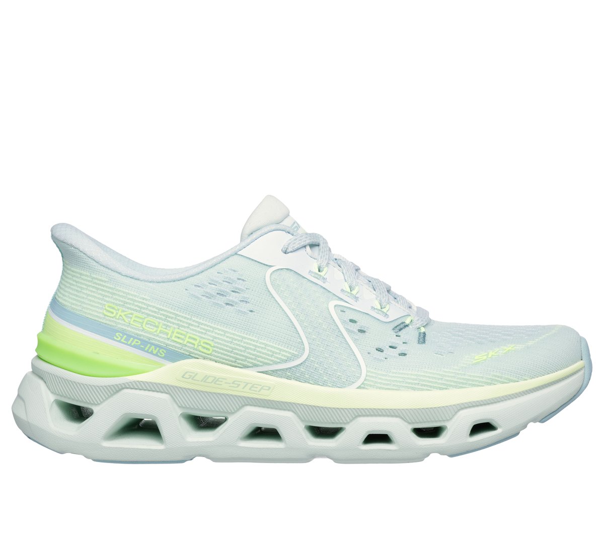 Skechers Slip-ins: Glide-Step Altus - Adrenaline Rush en Azul Claro, talla 35, Vegan