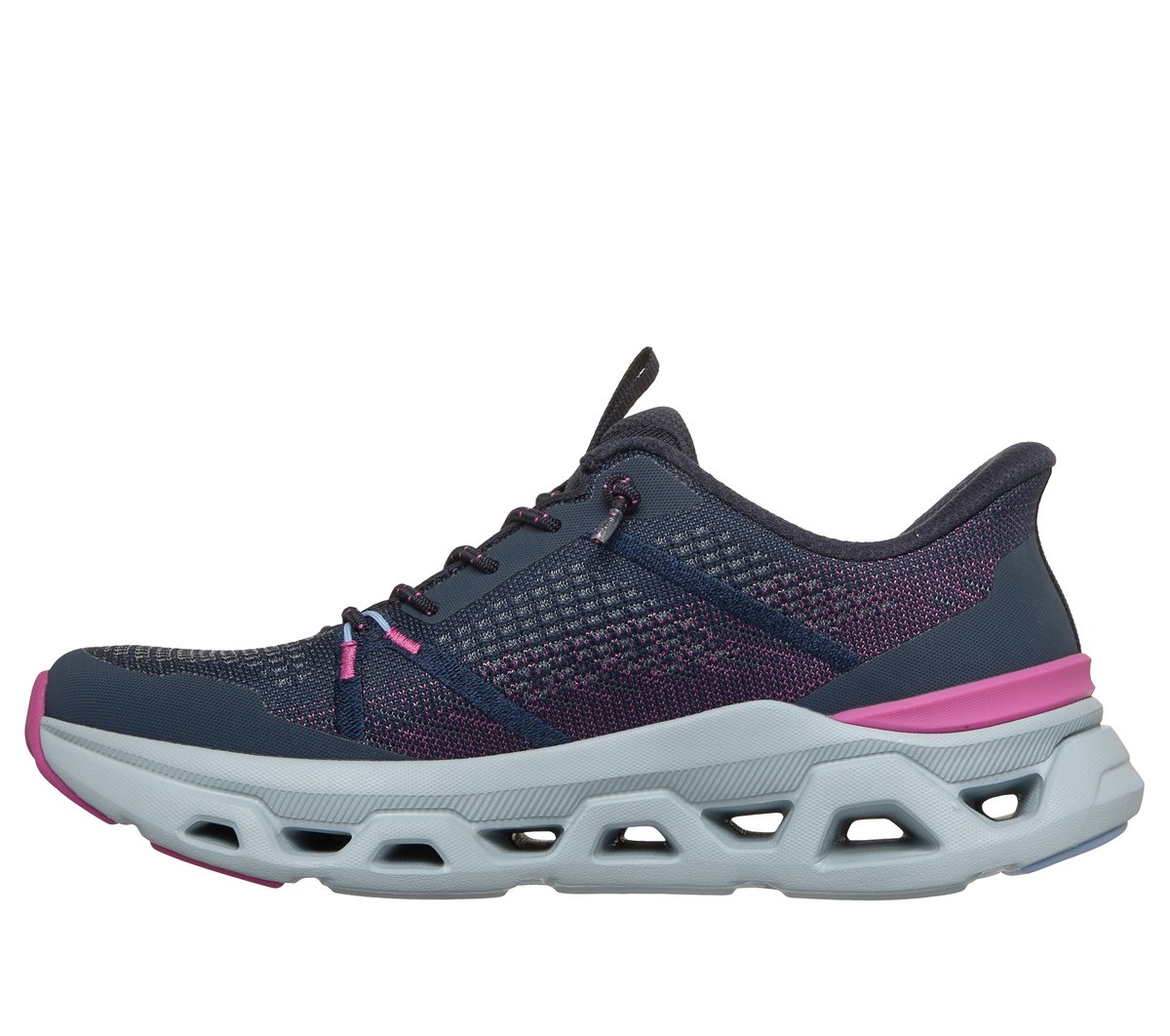Skechers Slip-ins: Glide-Step Altus - Fast Lane Chaussures Moyen Width en Bleu Marine/Rose, Vegan, Lavable en machine