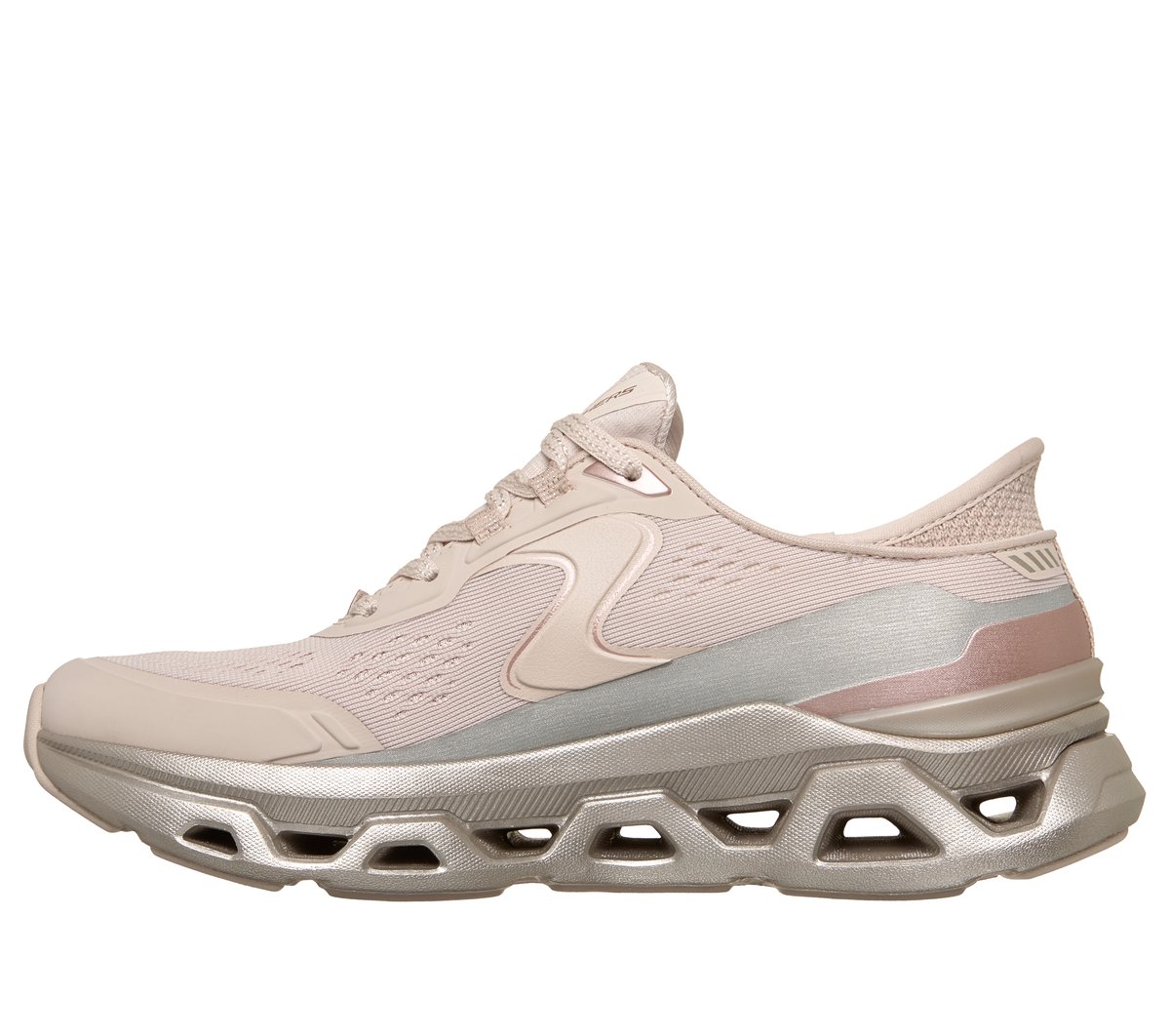 Skechers Slip-ins: Glide-Step Altus - Starlight Shine Chaussures Moyen Width en Beige/Doré, Vegan, Lavable en machine
